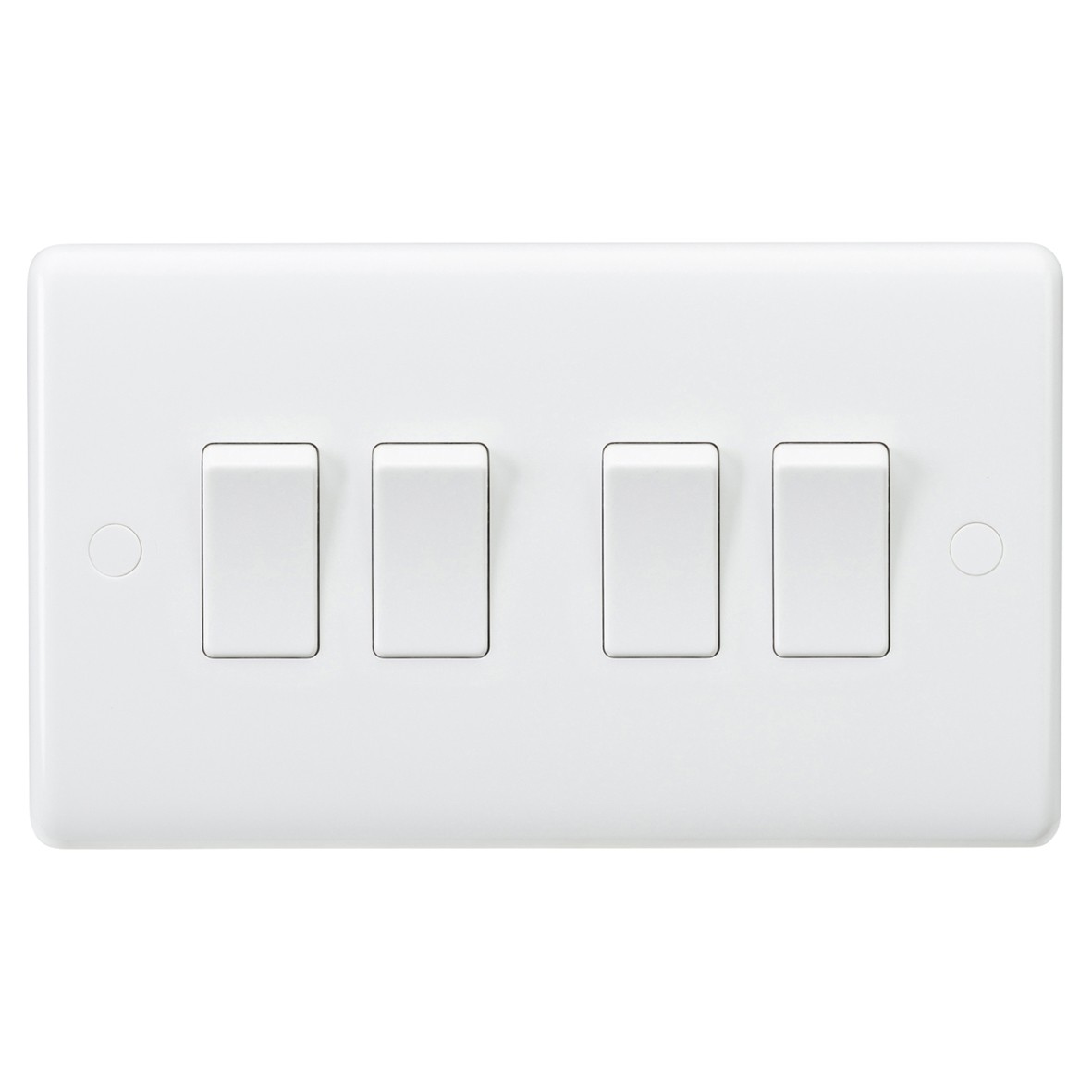 Knightsbridge 10AX 4 Gang 2 Way Light Switch - White 166885