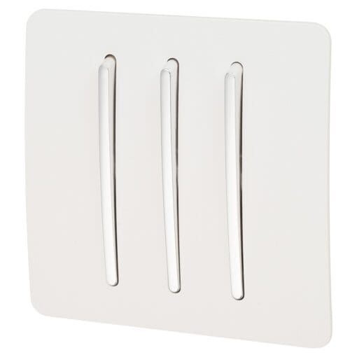 Trendi 10A 3 Gang 2 Way Screwless Switch - White 170750