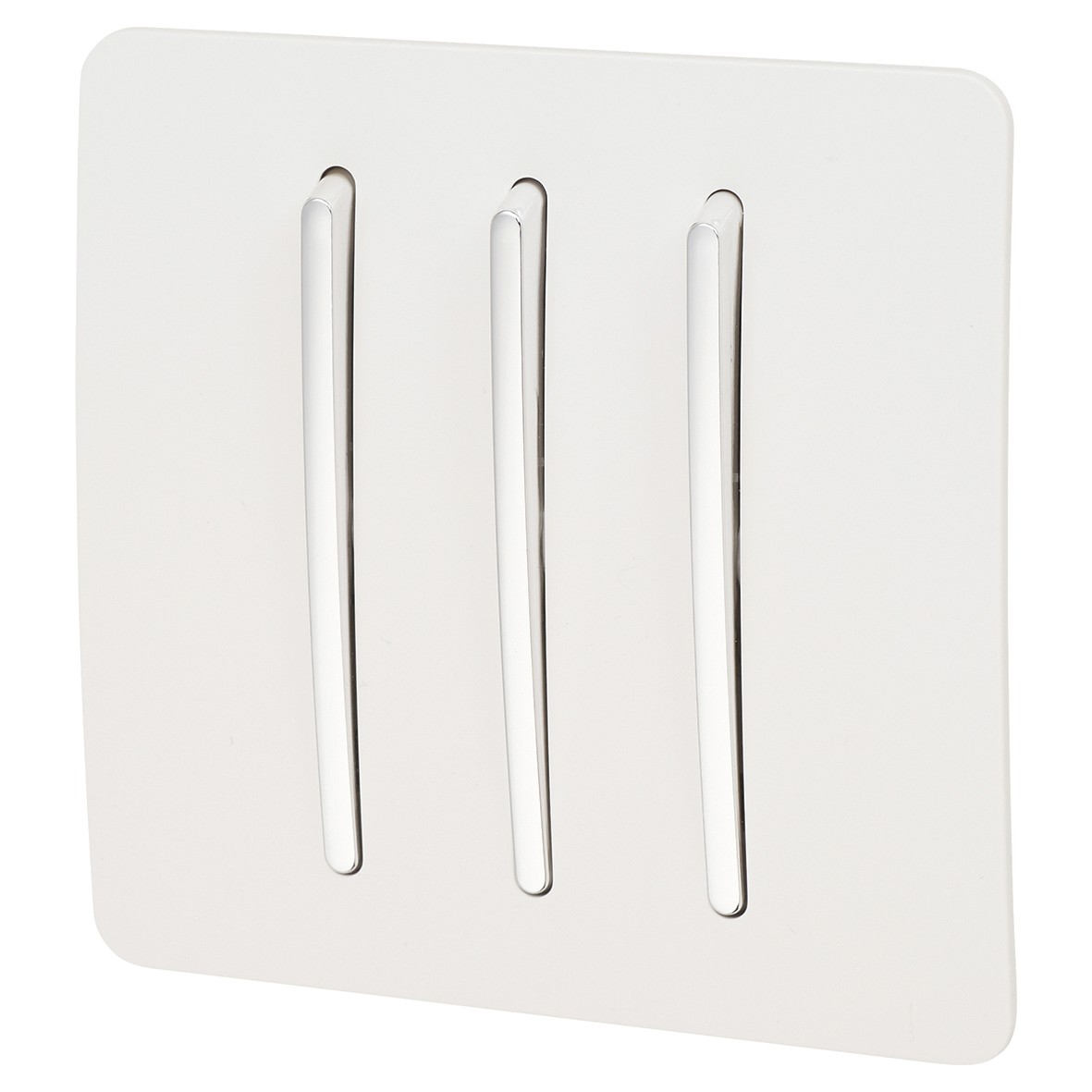 Trendi 10A 3 Gang 2 Way Screwless Switch - White 170750