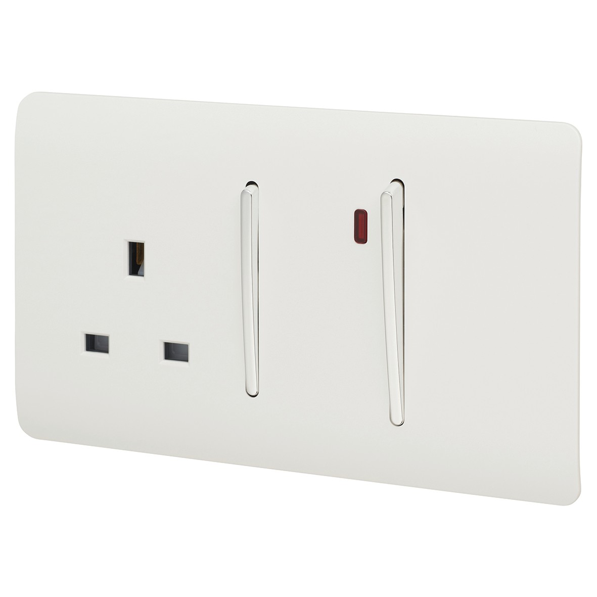 Trendi 45A Double Pole Screwless Cooker Switch with Neon & 13A Swit 175381