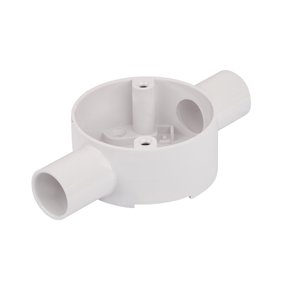 10x PVC Conduit Through Box - 25mm - White 176015