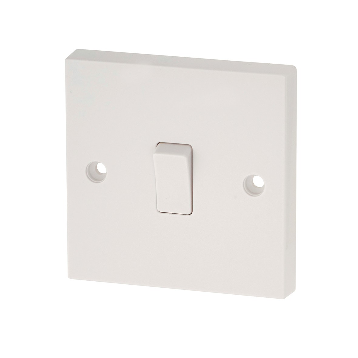 10x BG 10A 1 Gang 1 Way Plate Switch - White 178110