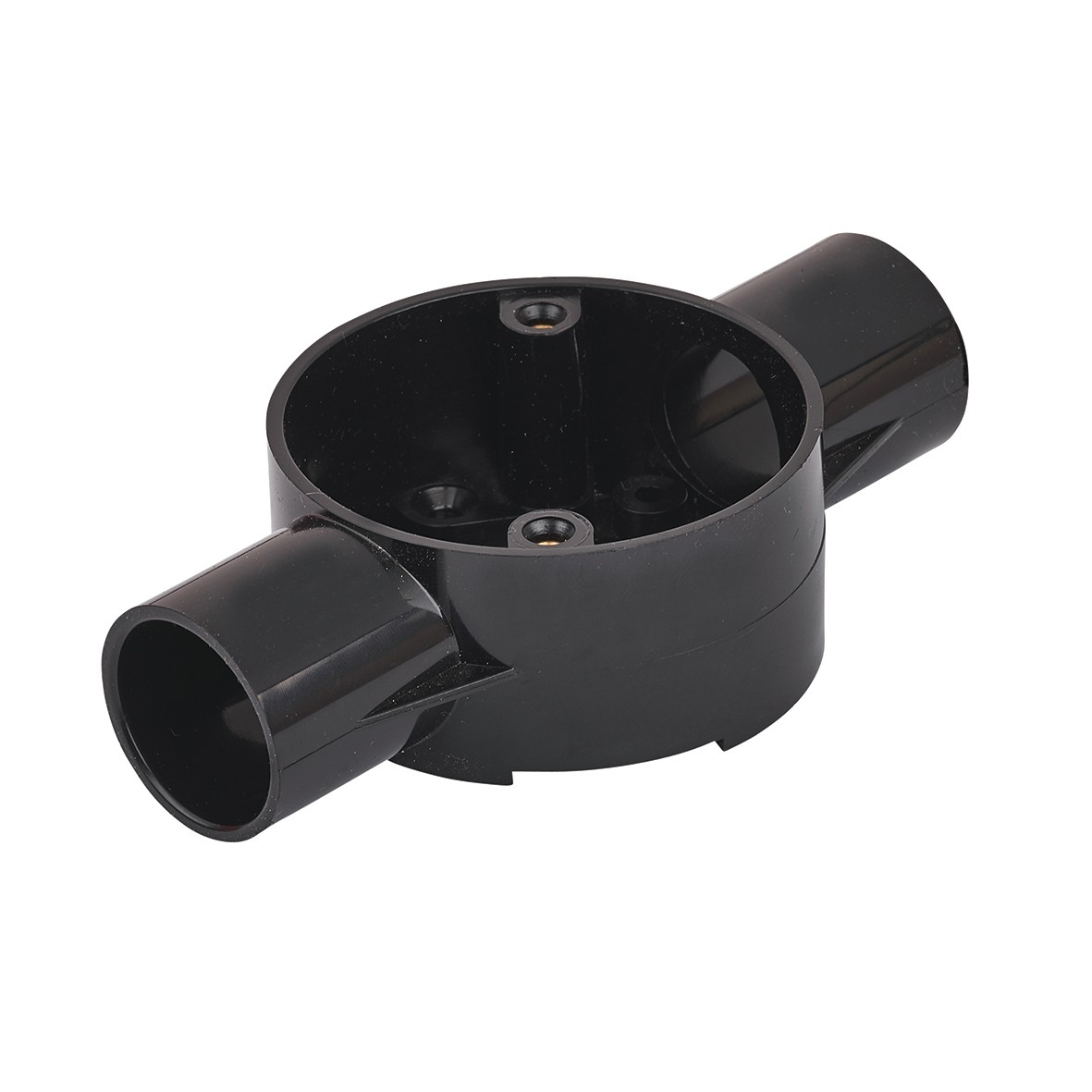 10x PVC Conduit Through Box - 20mm - Black 181275