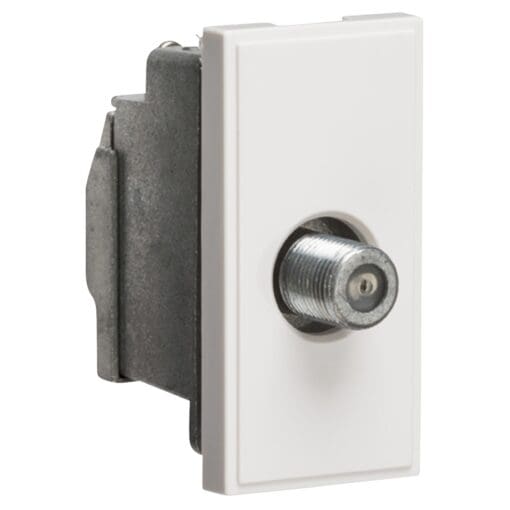 Knightsbridge Female F-Type Satellite Euro Module - White 181834