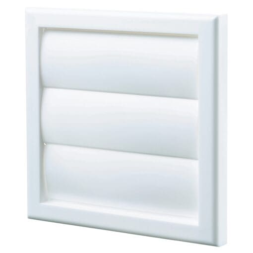 Blauberg Plastic Gravity Shutter - 155mm - White 000480