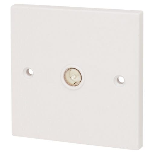5x Schneider Exclusive 1 Gang Single Coaxial Socket - White 186679