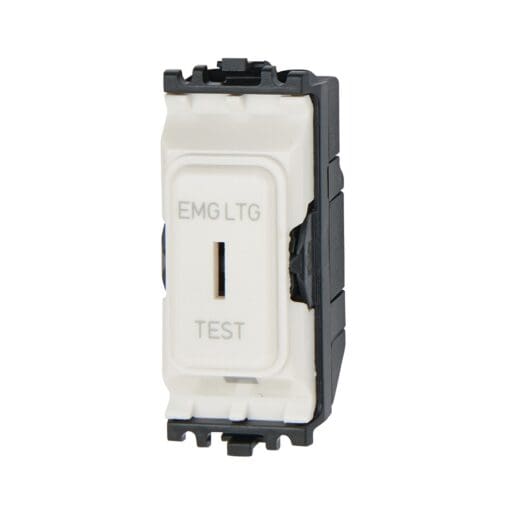 MK 20A 1 Way Single Pole Emergency Lighting Key Grid Switch - White 187831