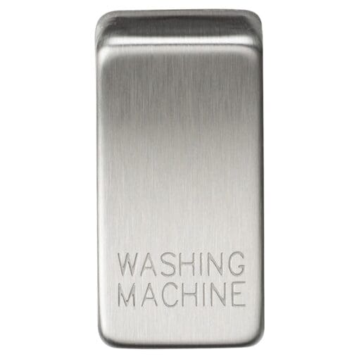 Knightsbridge Printed Grid Switch Rocker - Washing Machine - Brushed Ch 193051