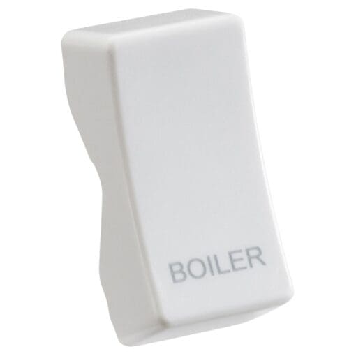 Knightsbridge Printed Curved Edge Grid Switch Rocker - Boiler - White 194721