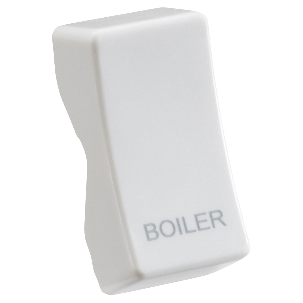 Knightsbridge Printed Curved Edge Grid Switch Rocker - Boiler - White 194721