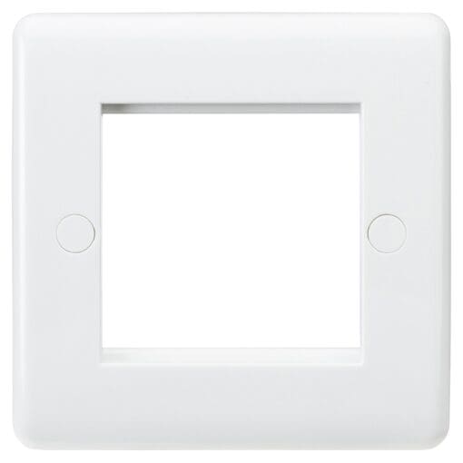 Knightsbridge 1 Gang 2 Module Euro Faceplate - White 195383