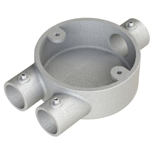Metpro Conlok Steel Conduit 3 Way Y Terminal Box - 20mm - Galvanised 197622