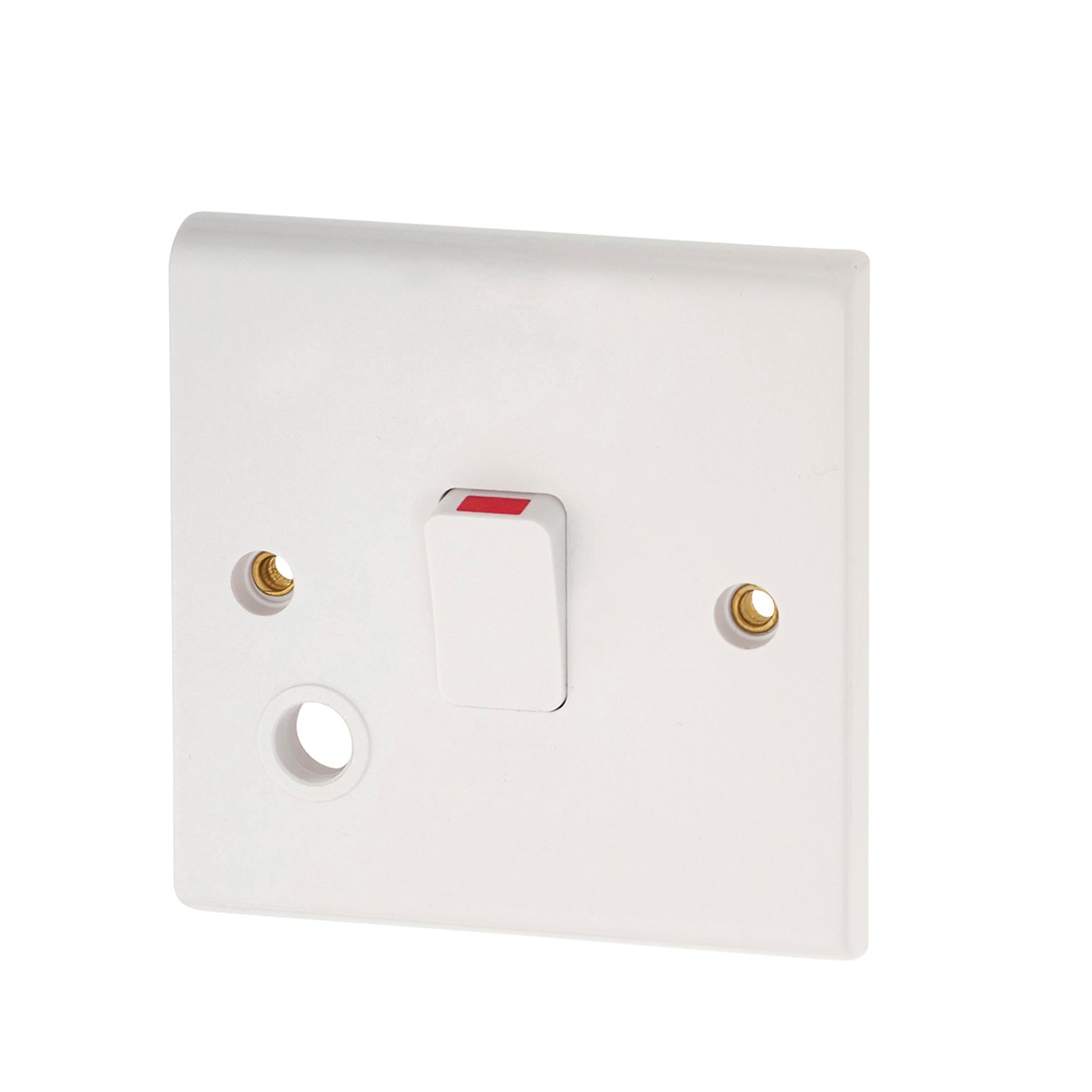 5x Deta 20A 1 Gang Double Pole Switch & Flex Outlet - White 205134