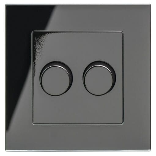 Retrotouch Crystal 150W 2 Gang 2 Way Push On/Off Rotary Intelligent LED 205719