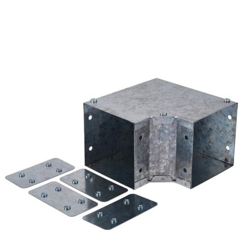 Galvanised Top Lid Bend - 90Â° - 100 x 100mm 207271