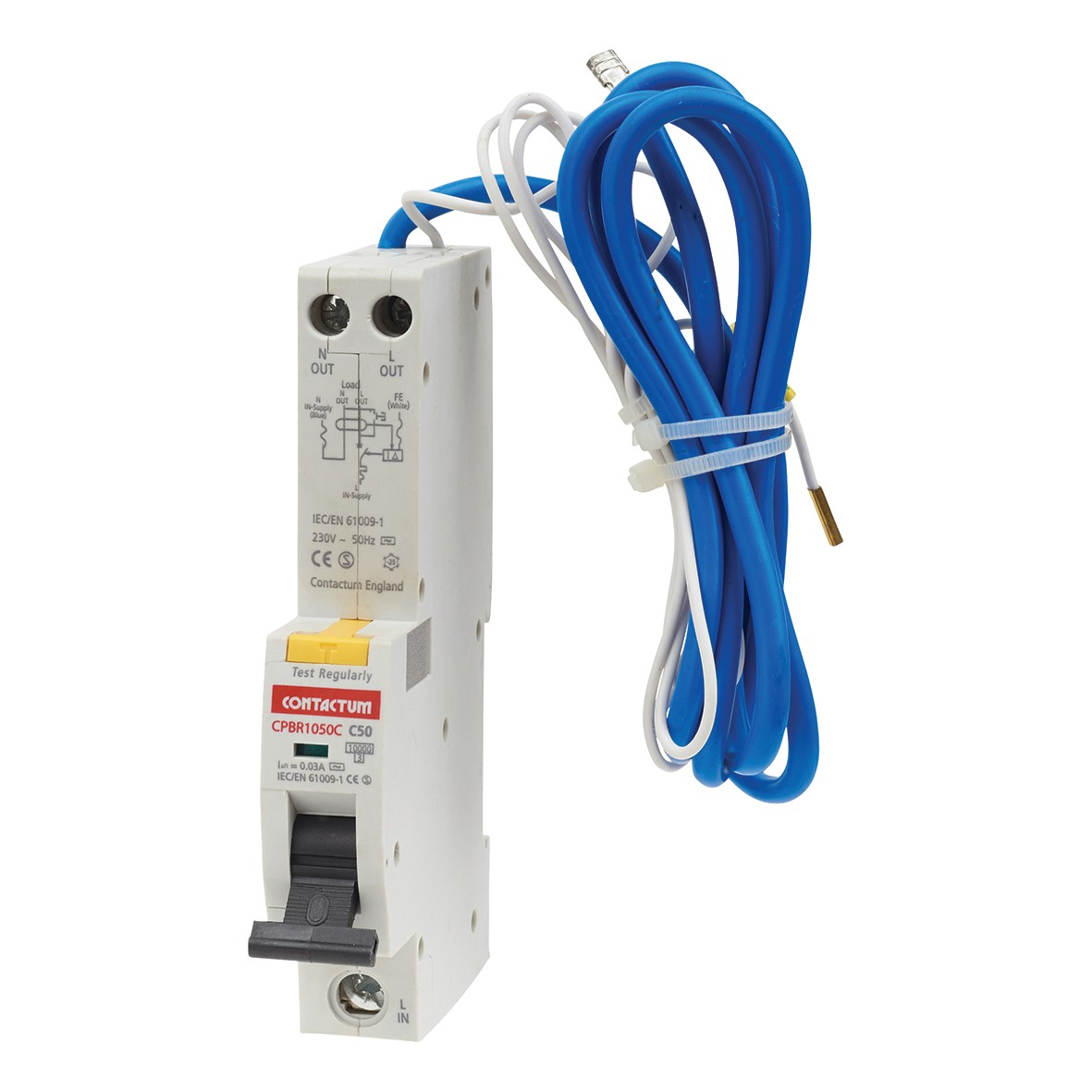 50A 10KA Type C SP RCBO 1000mm Fly leads 214659