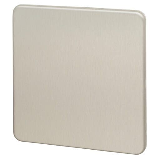 Knightsbridge 1 Gang Blanking Plate - Brushed Chrome 216399