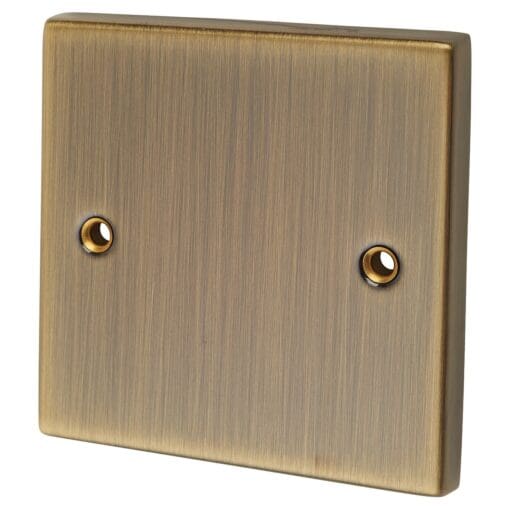Knightsbridge 1 Gang Blanking Plate - Antique Brass 216732