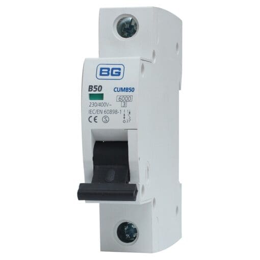 5x BG 50A Single Pole MCB - Type B 220636