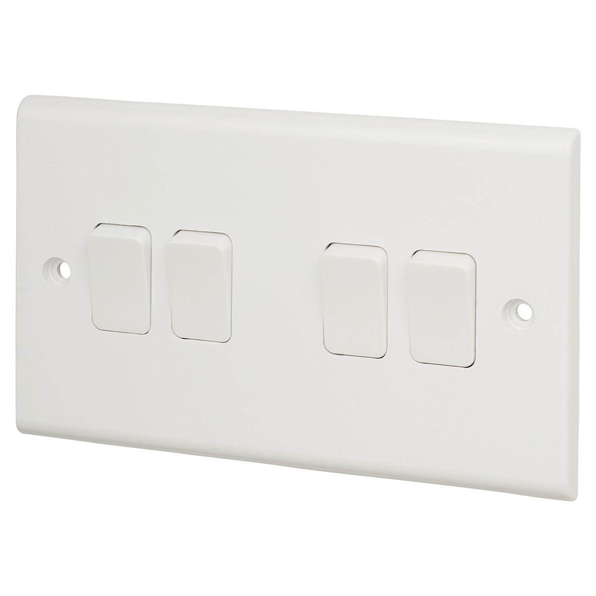 Deta 4 Gang 2 Way Switch - White 222925