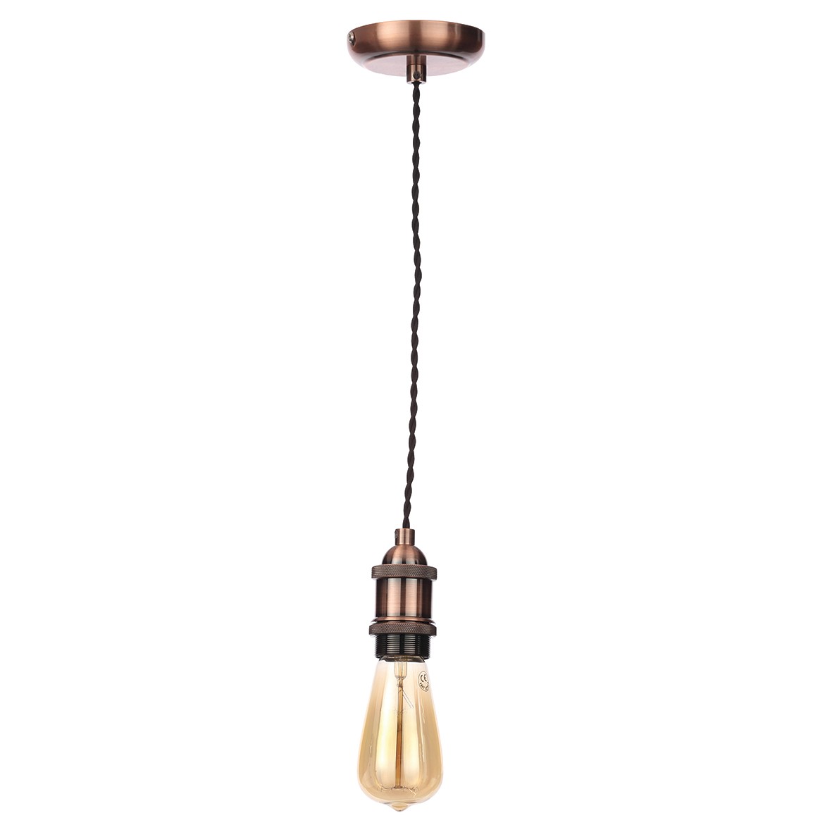 Forum Dale Single Light Pendant Set - Antique Copper/Black Cable 227499