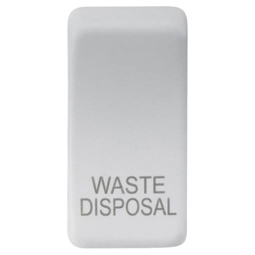 Knightsbridge Printed Grid Switch Rocker - Waste Disposal - Matt White 237072