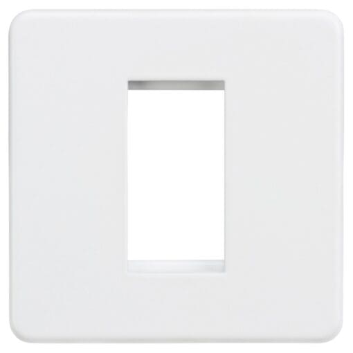 Knightsbridge 1 Gang 1 Module Euro Faceplate - Matt White 243360