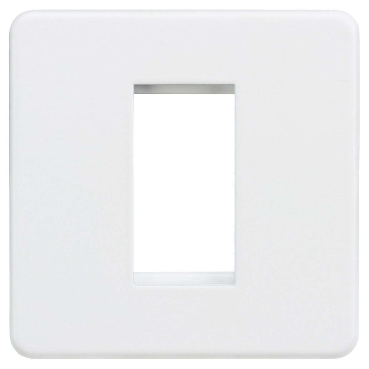 Knightsbridge 1 Gang 1 Module Euro Faceplate - Matt White 243360