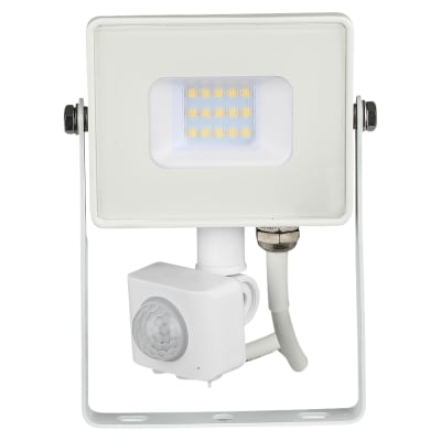 V-TAC 10W SMD LED PIR Floodlight - 4000K Cool White - White 244591