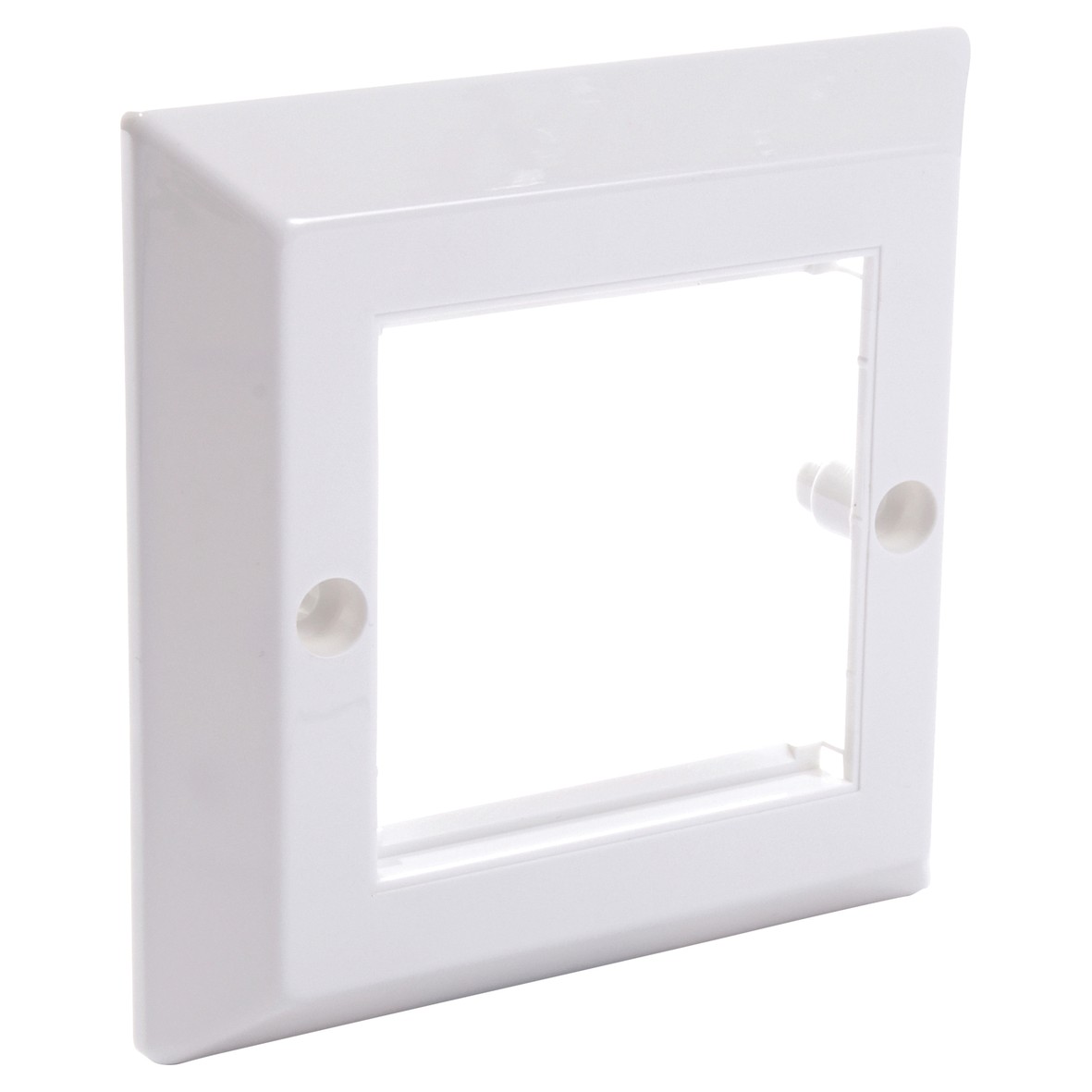 10x Faceplate Bevelled Single Gang 2x Euro White (H)86mm x (W)86mm 244640