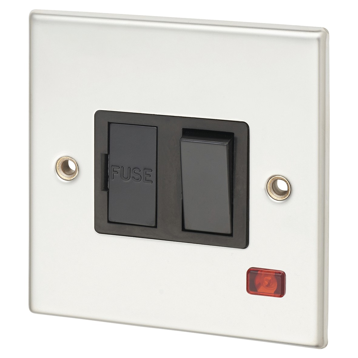 Contactum Connection Unit Switched DP Neon c/w Black Insert 246330