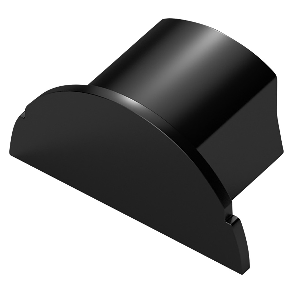 D-Line 1/2 Round Micro PVC Trunking End Cap - 16 x 8mm - Smooth-Fit - B 248532