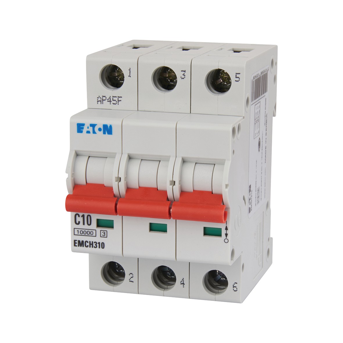 Eaton 10A 3 Phase Triple Pole Type C MCB 249525