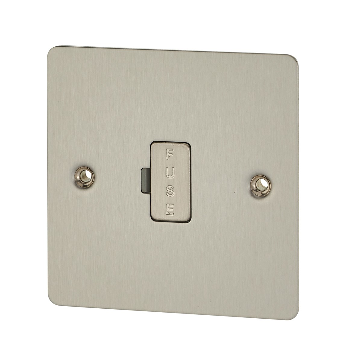BG Flatplate 13A 1 Gang Unswitched Fuse Spur Unit - Brushed Steel 252922