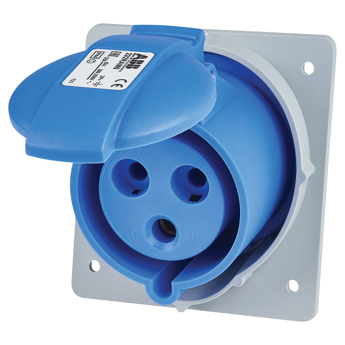 ABB 32A 3 Pin Splashproof Socket Outlet - Red 260885