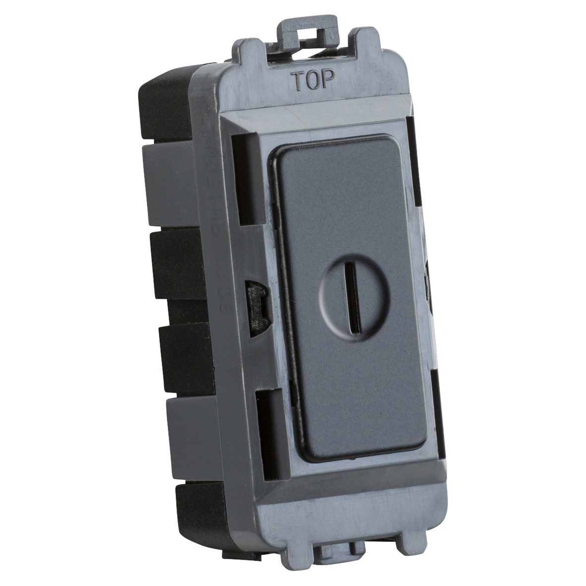 Knightsbridge 20AX 2 Way Double Pole Grid Key Switch - Matt Black 266429