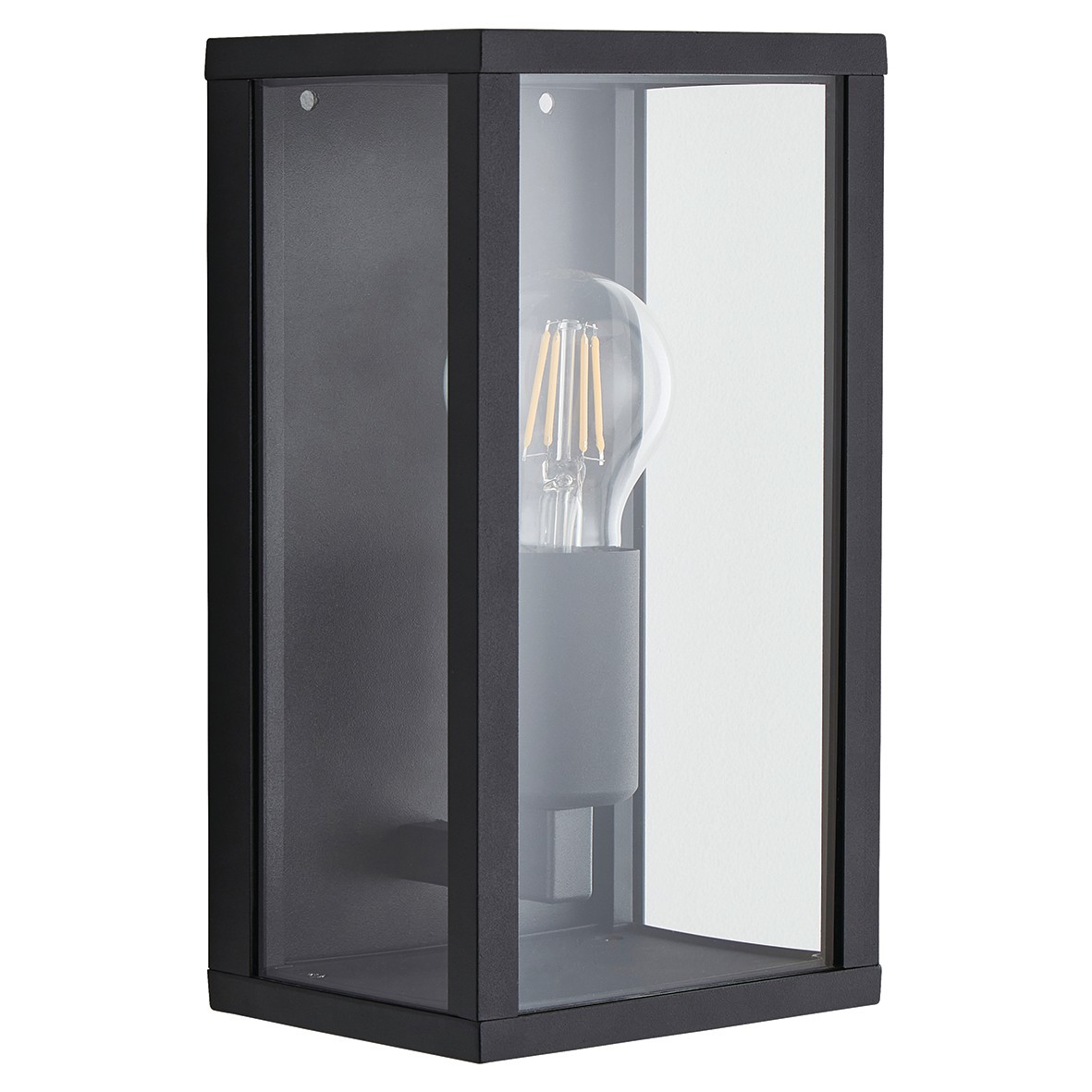 Forum Zinc Chinon LED 1 Lamp Glass Panel Outdoor Wall Lantern - IP44 - 266951