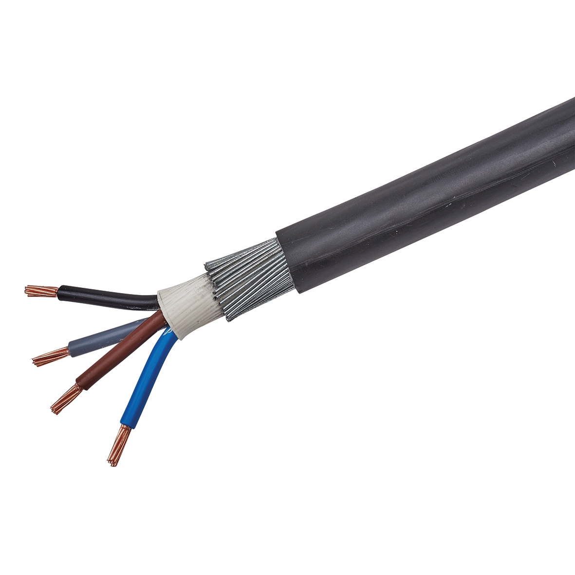 6944X 4 Core SWA Cable - 1.5mm x 25m - Black 268847