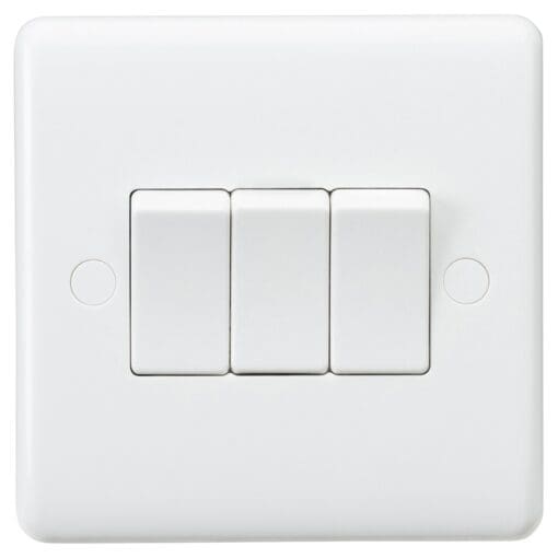 Knightsbridge 10AX 3 Gang 2 Way Light Switch Æ’?" White 273758