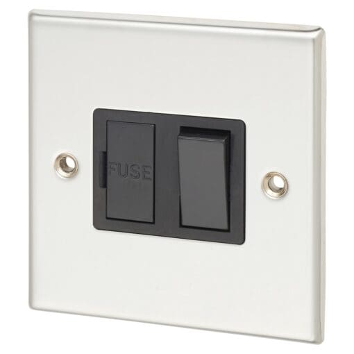 Contactum Connection Unit Switched DP c/w Black Insert 277686