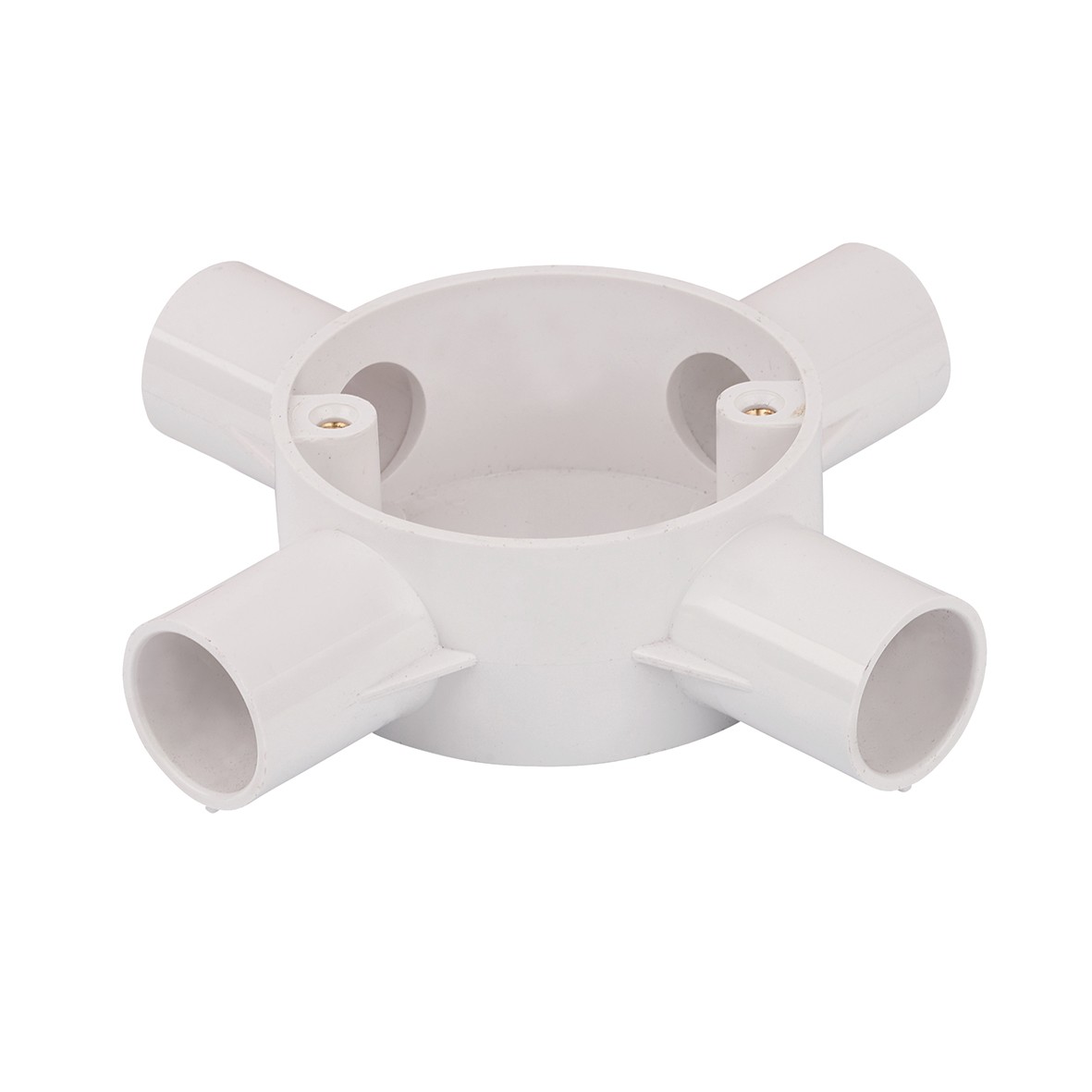 10x PVC Conduit 4 Way Box - 20mm - White 278155