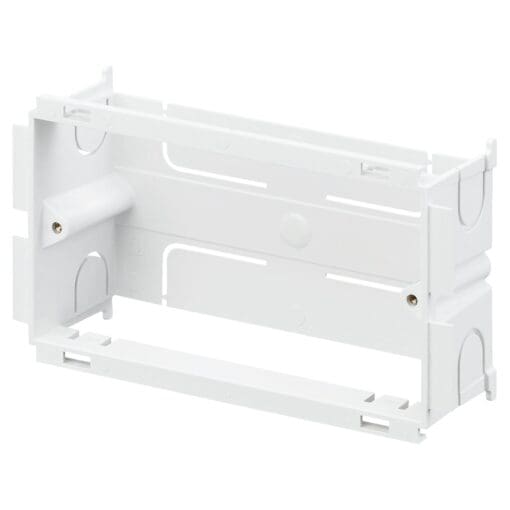 MK Prestige 3D 2 Gang Module Mounting Box Frame 45mm - White 281991