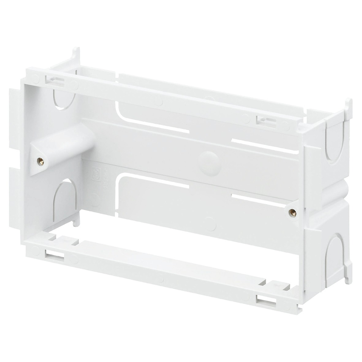 MK Prestige 3D 2 Gang Module Mounting Box Frame 45mm - White 281991
