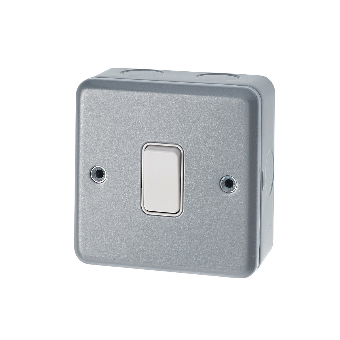 MK 10A 1 Gang Single Pole 2 Way Metalclad Switch - Grey 282248