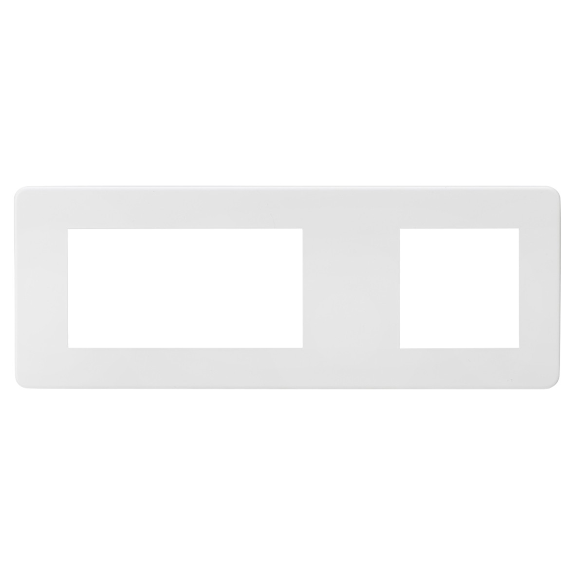 Knightsbridge 2 + 1 Gang 6 Module Euro Faceplate - Matt White 283419