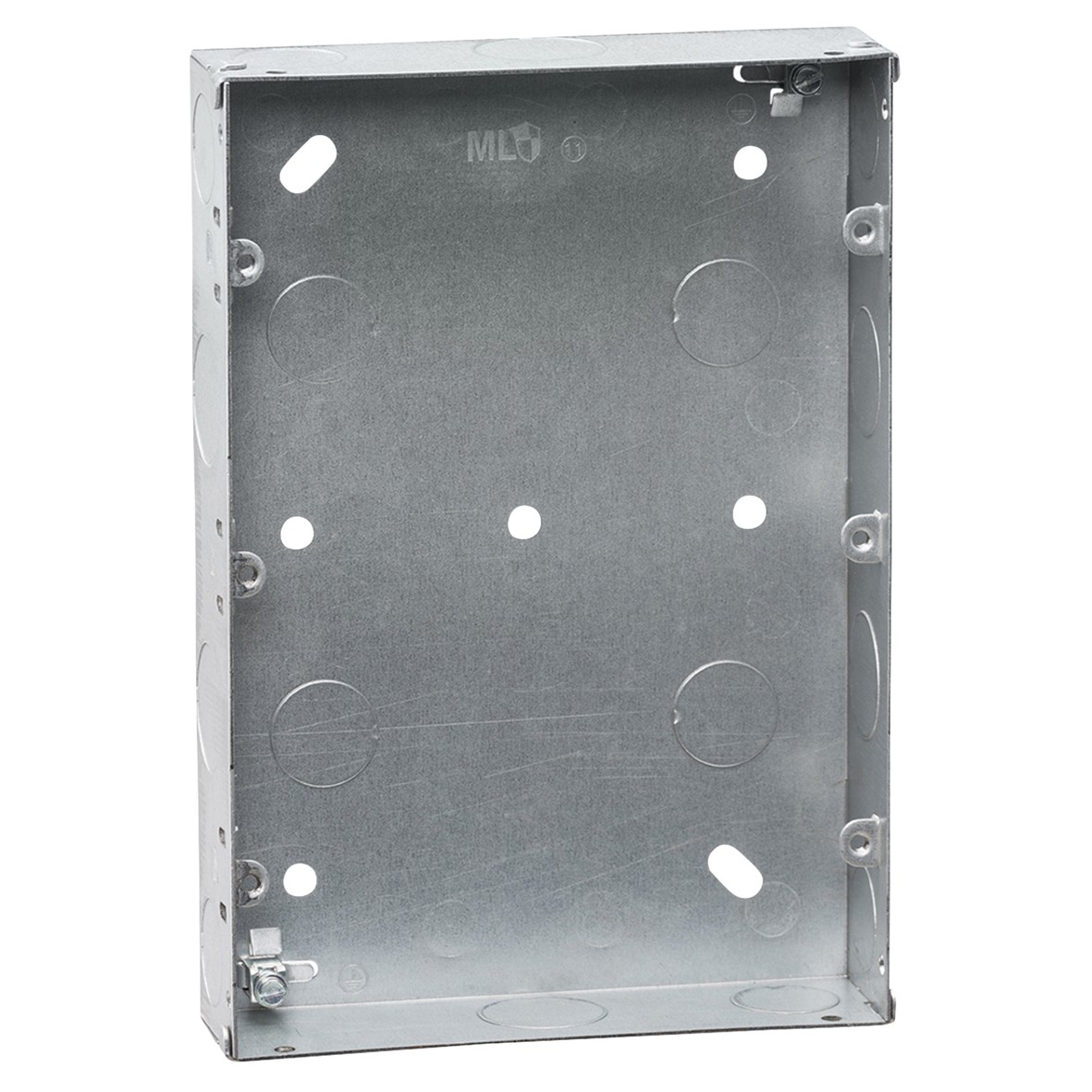 Knightsbridge 9-12 Gang Grid Switch Flush Back Box - 35mm Depth - Galva 288756