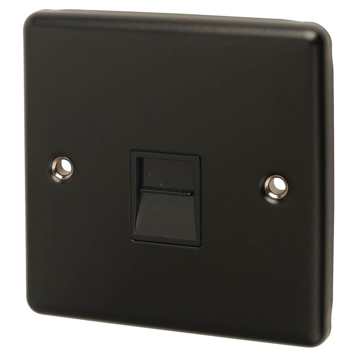 Eurolite Enhance Decorative 1 Gang Slave Telephone Socket - Matt Black 289603