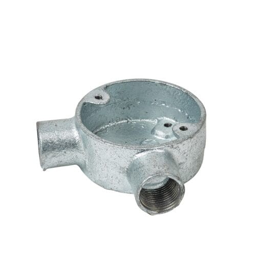 10x Steel Conduit Angle Box - 20mm - Galvanised 290975