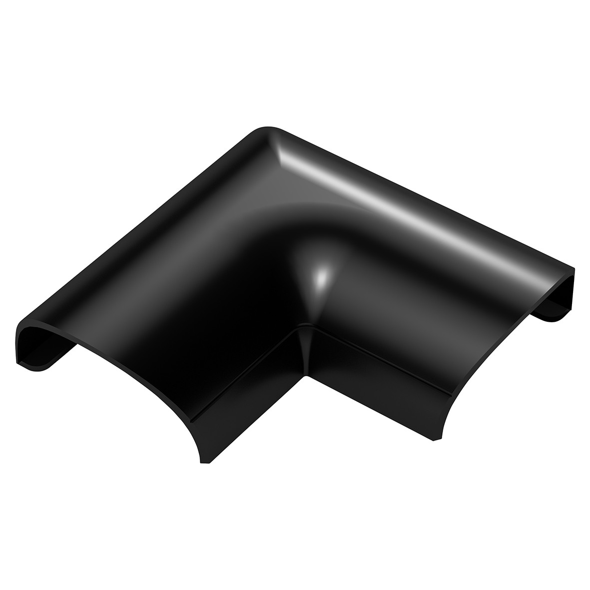 D-Line 1/2 Round Mini PVC Trunking Door Top Bend - 30 x 15mm - Clip-Ove 293030