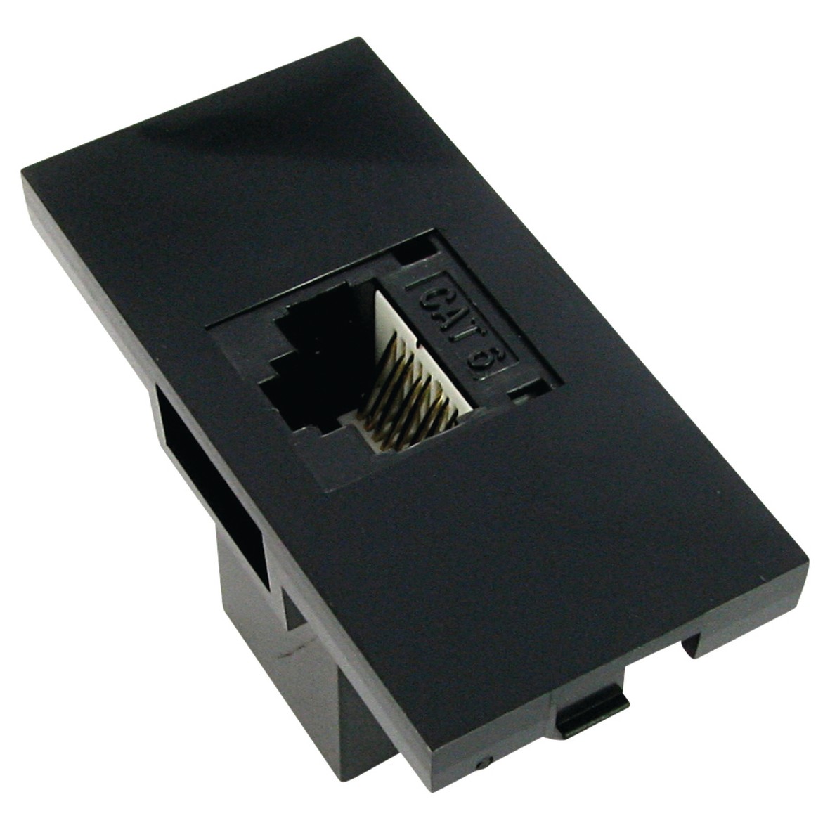 5x Quick Connect Black Single Cat6 Modular Wall plate Insert 294002
